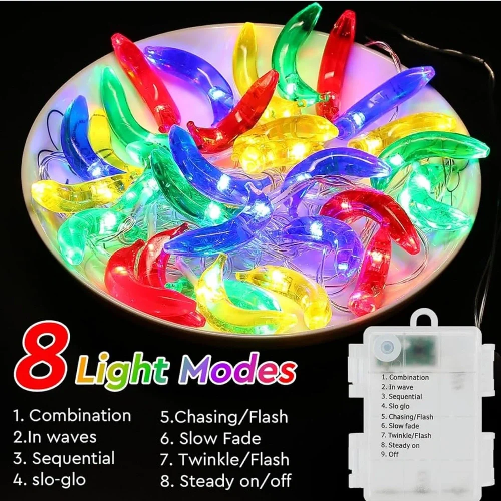 Colorful Banana String Lights- NIB